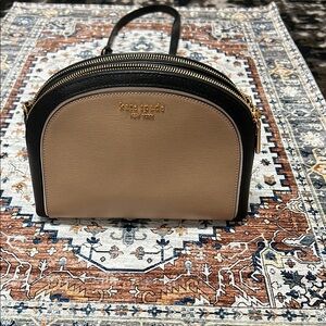 kate spade Black and Tan Morgan Crossbody Bag with Structured Design